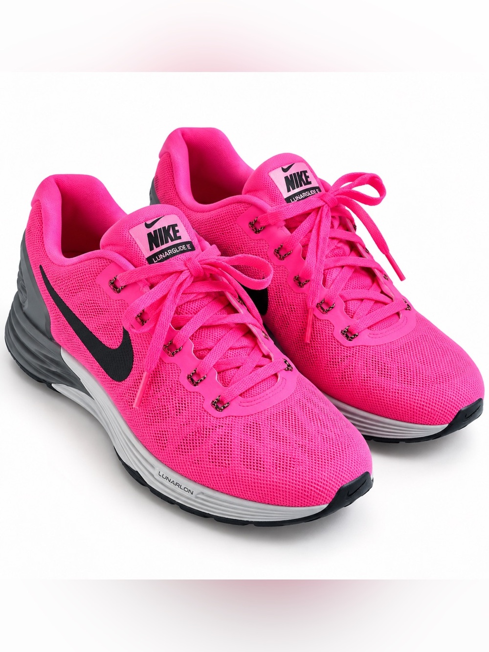 Nike LunarGlide 6 Hyper Pink Black Running Shoes Women’s 10.5 654434-600